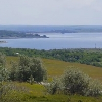 Костештское водохранилище, вид из г. Костешты, Рышканы, июнь 2016