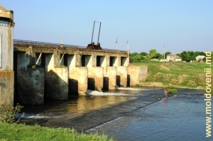 Barajul peste Răut lîngă satul Căzăneşti, Teleneşti, prim-plan
