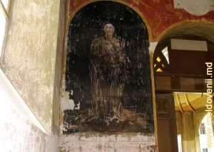 O parte a picturii de interior a Bisericii Naşterii Maicii Domnului, Curchi anul 2006