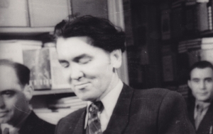 поэт Емилиан Буков на встрече с читателями, 1950