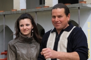 Vasile Goncear cu fiica Marta