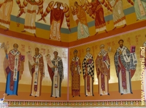 Fragment de pictură murală a bisericii Sf. Dumitru, Mănăstirea Curchi, Orhei