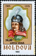 Imaginea lui Laţcu pe o marcă poştală din Republica Moldova