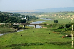 Vedere spre Răut şi podul peste el lîngă satul Ordăşei, Floreşti, plan mediu