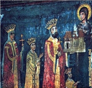 Ieremia Movilă şi familia, frescă din Mănăstirea Suceviţa